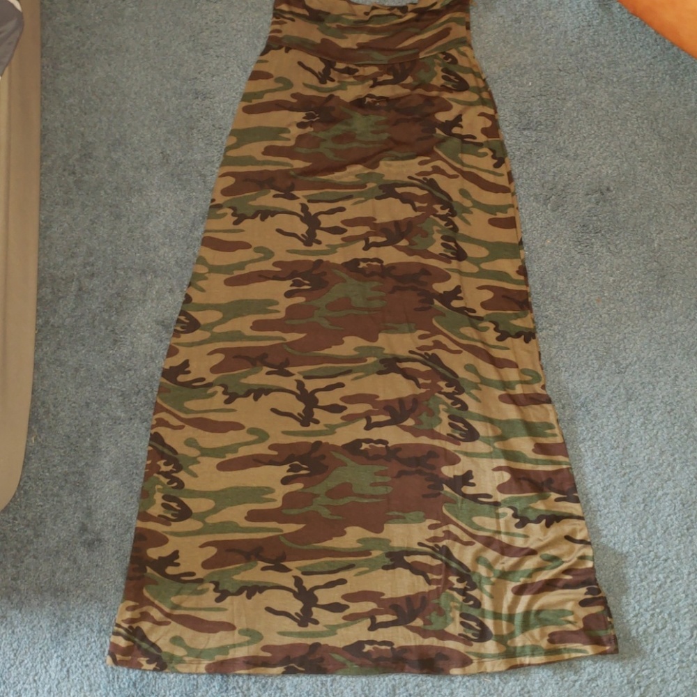Camo Maxi Skirt